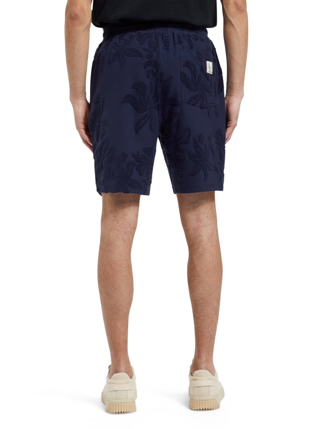 Scotch & Soda Jacquard Towelling Shorts in Navy Blue | Buster McGee