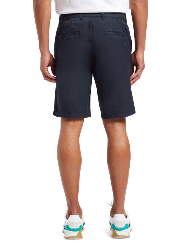 Stuart Garment Dyed Cotton Blend Twill Short in Night | Buster McGee