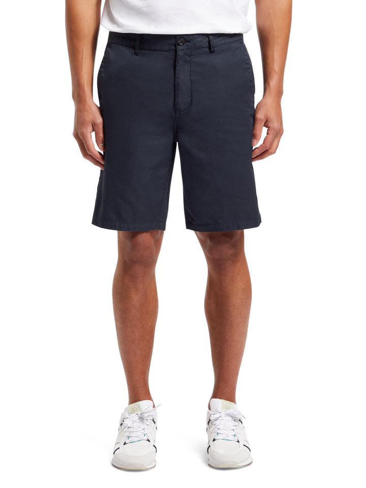 Stuart Garment Dyed Cotton Blend Twill Short in Night | Buster McGee