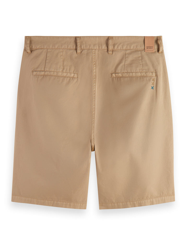 Stuart Garment Dyed Cotton Blend Twill Short Seastone | Buster McGee