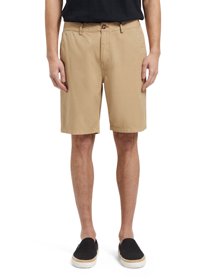 Stuart Garment Dyed Cotton Blend Twill Short Seastone | Buster McGee