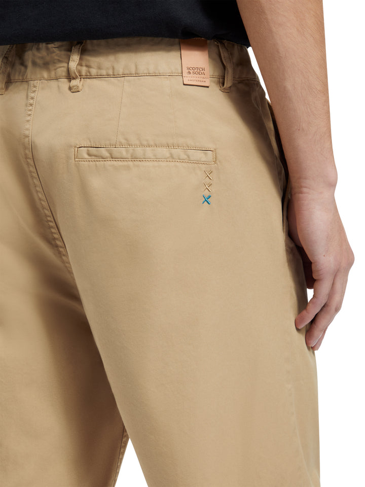 Stuart Garment Dyed Cotton Blend Twill Short Seastone | Buster McGee