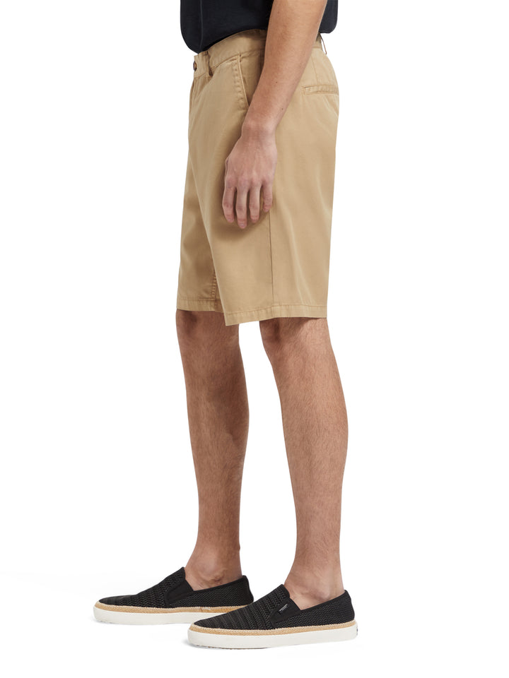 Stuart Garment Dyed Cotton Blend Twill Short Seastone | Buster McGee