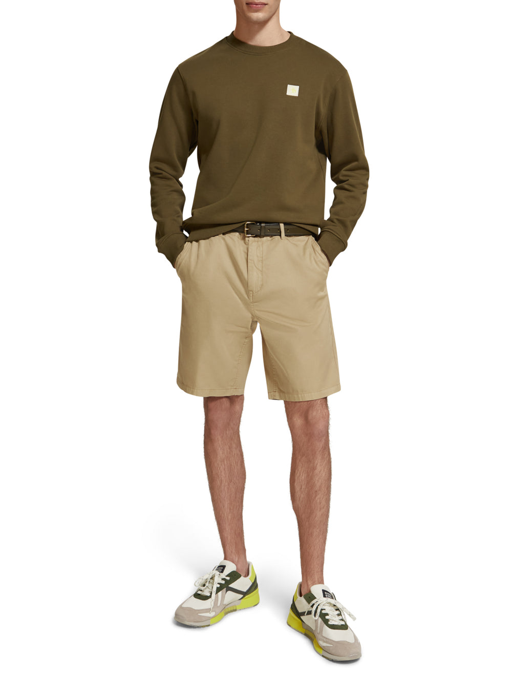 Stuart Garment Dyed Cotton Blend Twill Short Seastone | Buster McGee