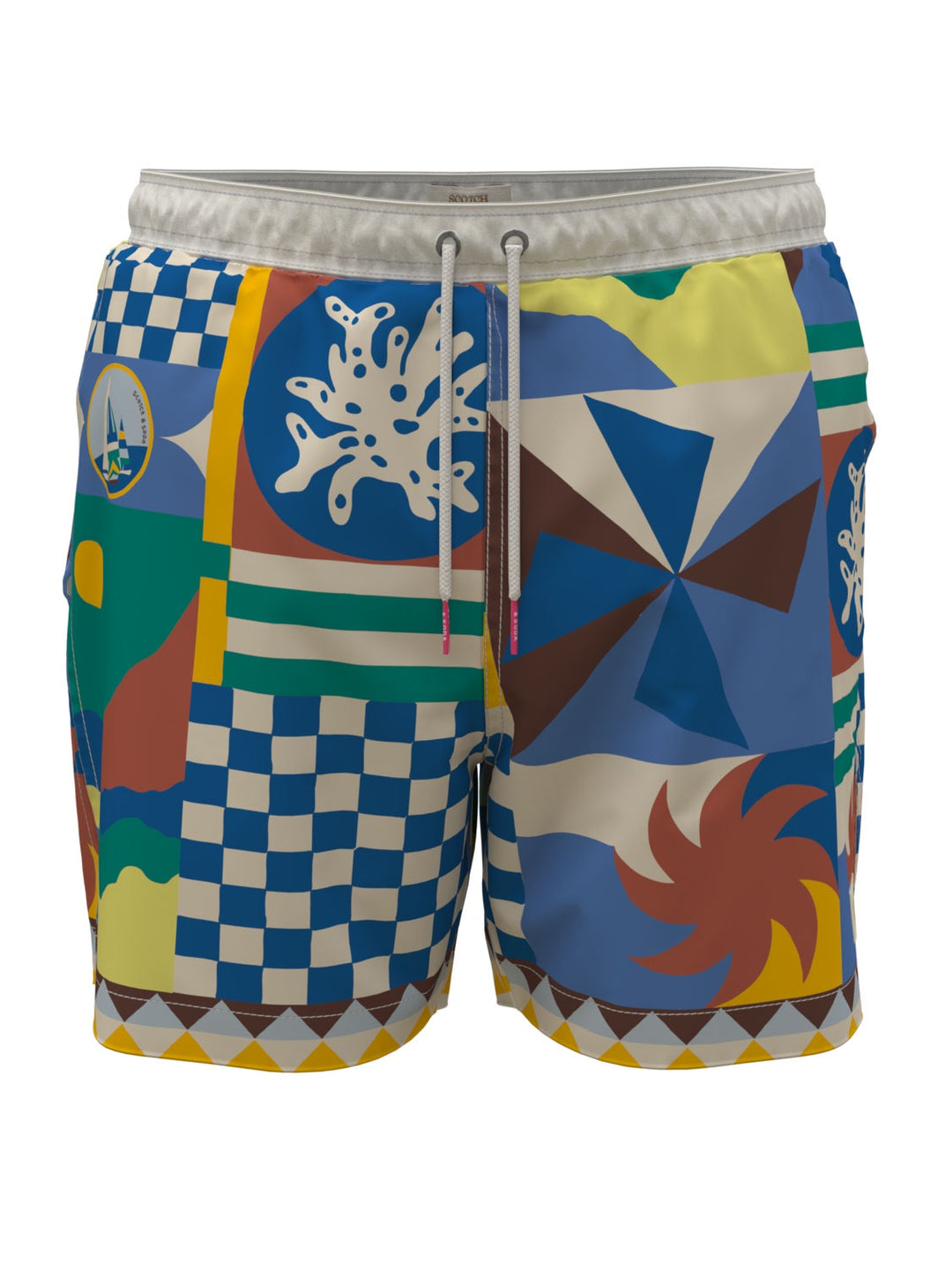 All Over Printed Swimshorts in Multicolour Collage | Buster McGee