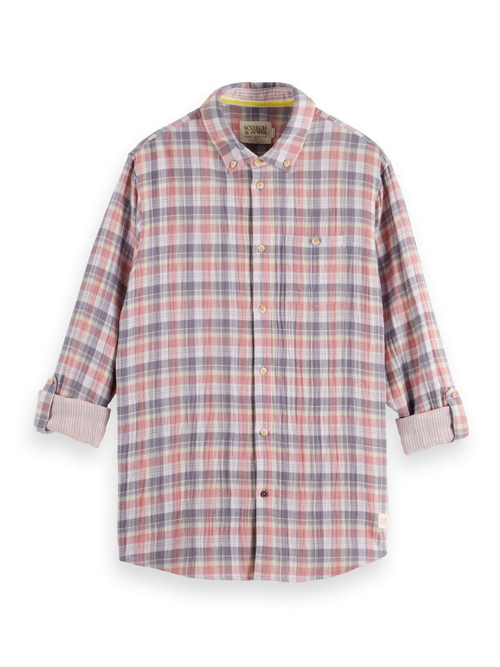 Double-Faced Checked Shirt in Pink Check | Buster McGee