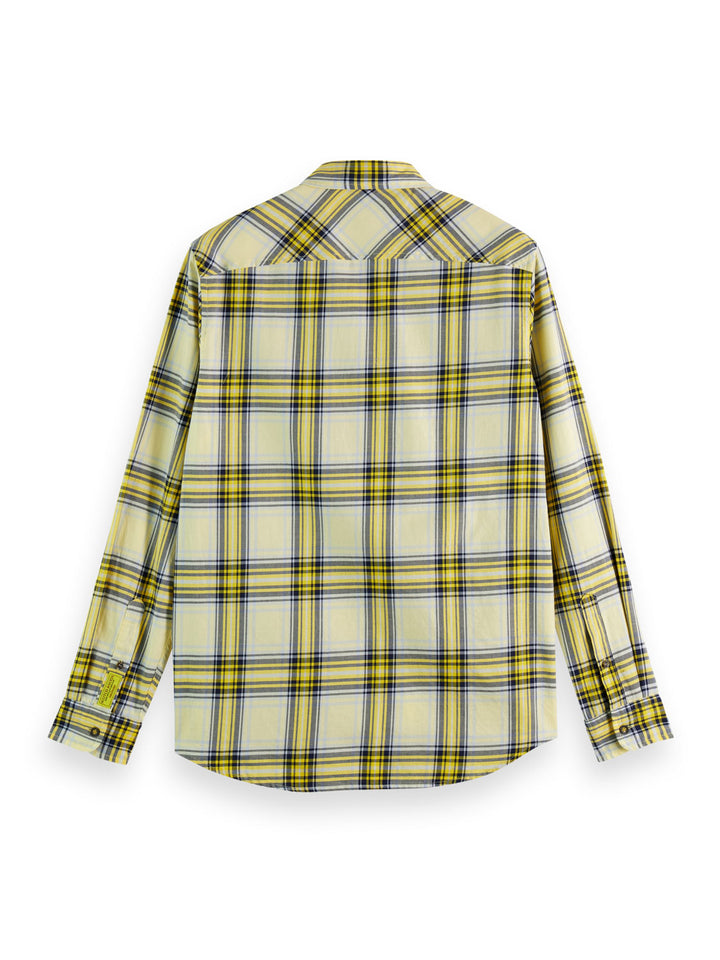 Regular Fit Flannel Check Shirt in Yellow Check | Buster McGee