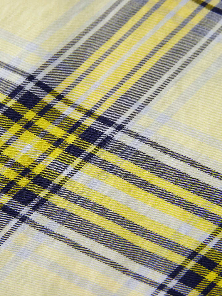 Regular Fit Flannel Check Shirt in Yellow Check | Buster McGee