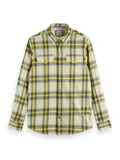 Regular Fit Flannel Check Shirt in Yellow Check | Buster McGee