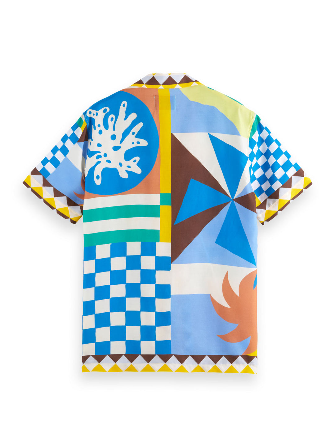 Regular Fit Printed Camp Shirt in Multicolour Collage | Buster McGee