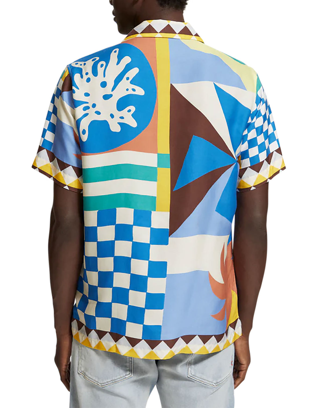 Regular Fit Printed Camp Shirt in Multicolour Collage | Buster McGee