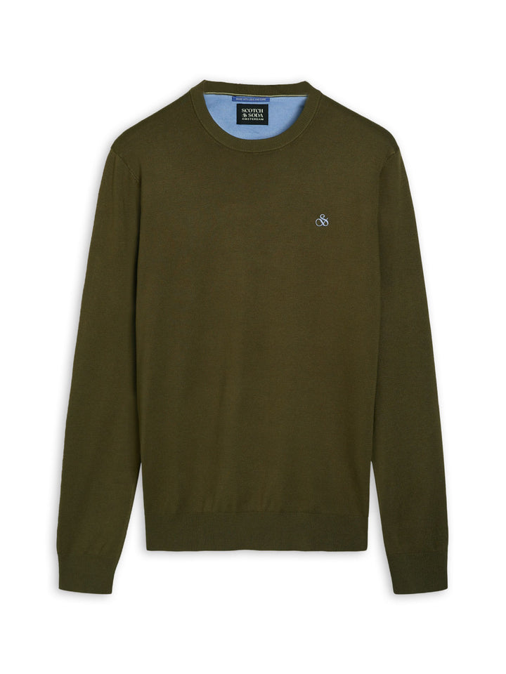 Crewneck Pullover in Algae