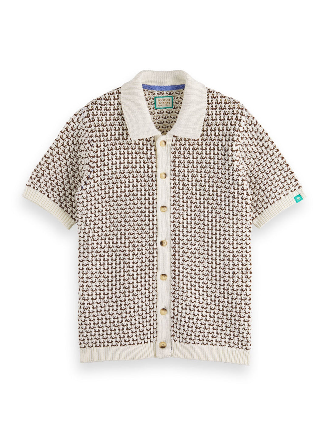 Scotch & Soda - Button-Down Knitted Polo in Swan | Buster McGee