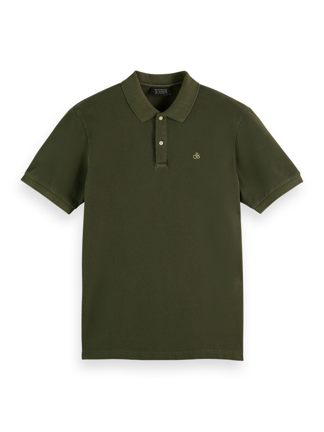 Scotch & Soda - Organic Cotton Pique Polo in Sea Moss | Buster McGee