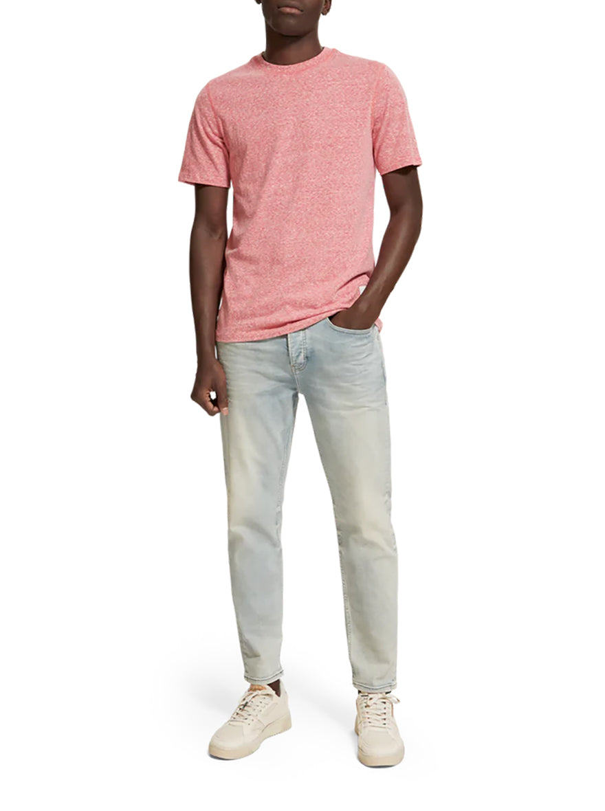 Regular Fit Melange T-Shirt in Lobster Melange | Buster McGee