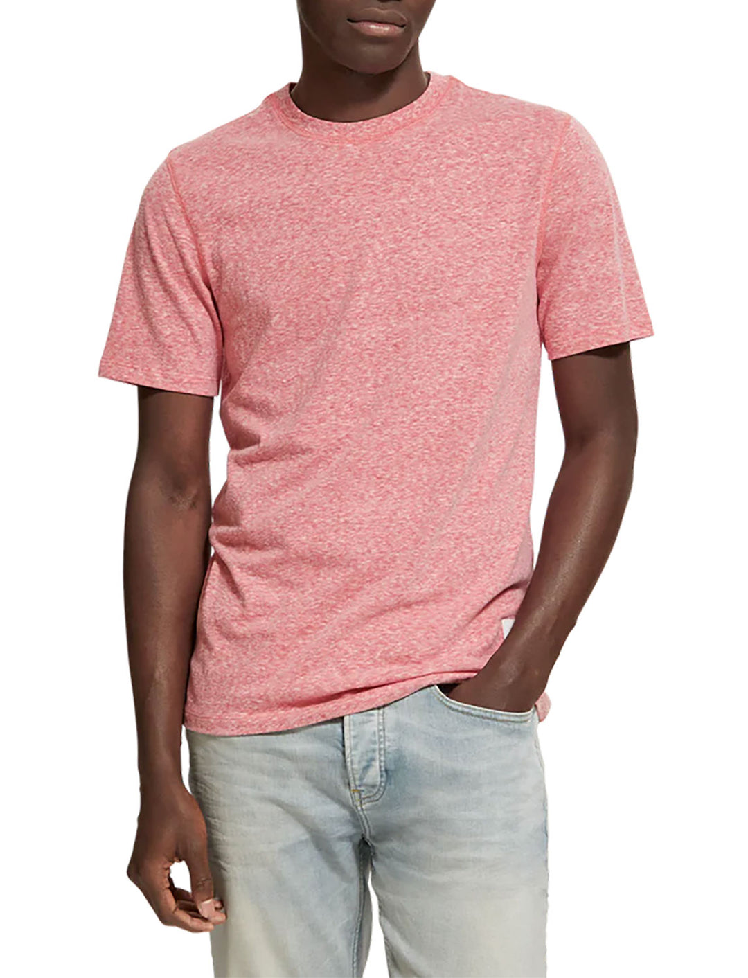 Regular Fit Melange T-Shirt in Lobster Melange | Buster McGee