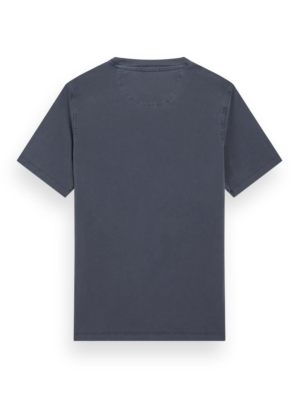 Garment Dye Crewneck Tee with Logo in Ink Blue | Buster McGee