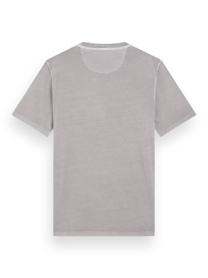 Garment Dye Crewneck Tee with Logo in Seal Grey | Buster McGee