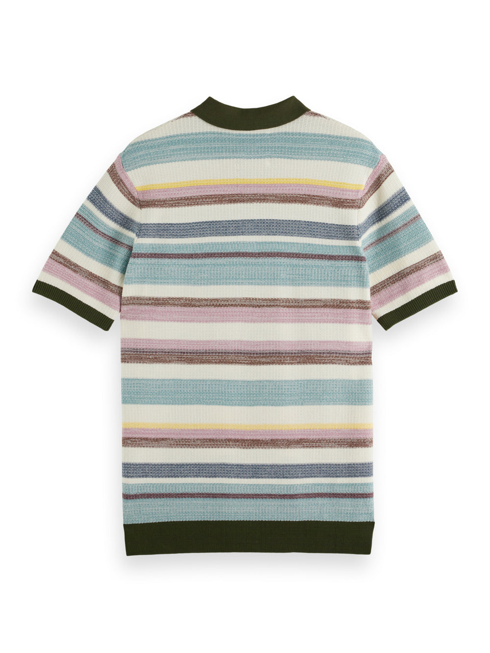 Scotch & Soda - Structure Knitted Polo in Multi Stripe | Buster McGee