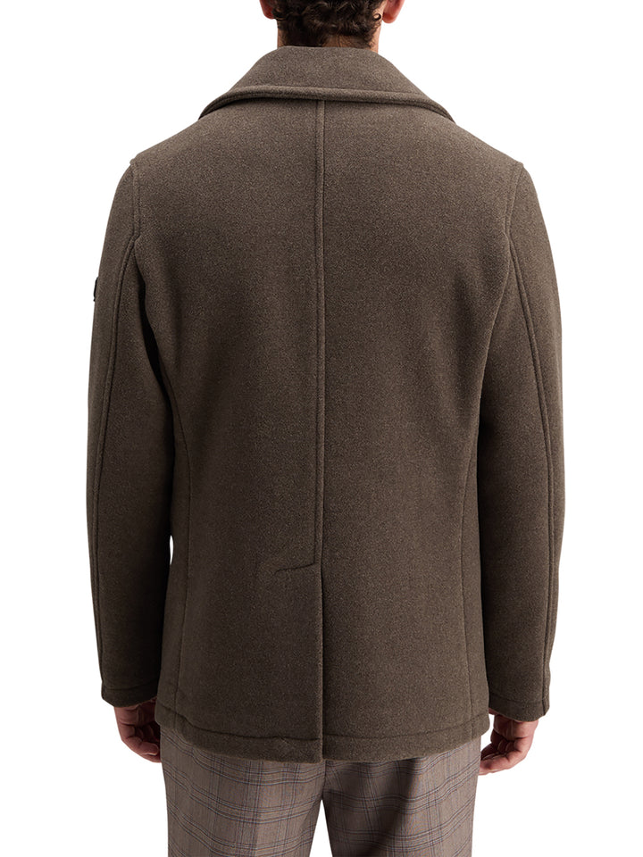Scotch & Soda Wool Blend Peacoat in Coffee | Buster McGee