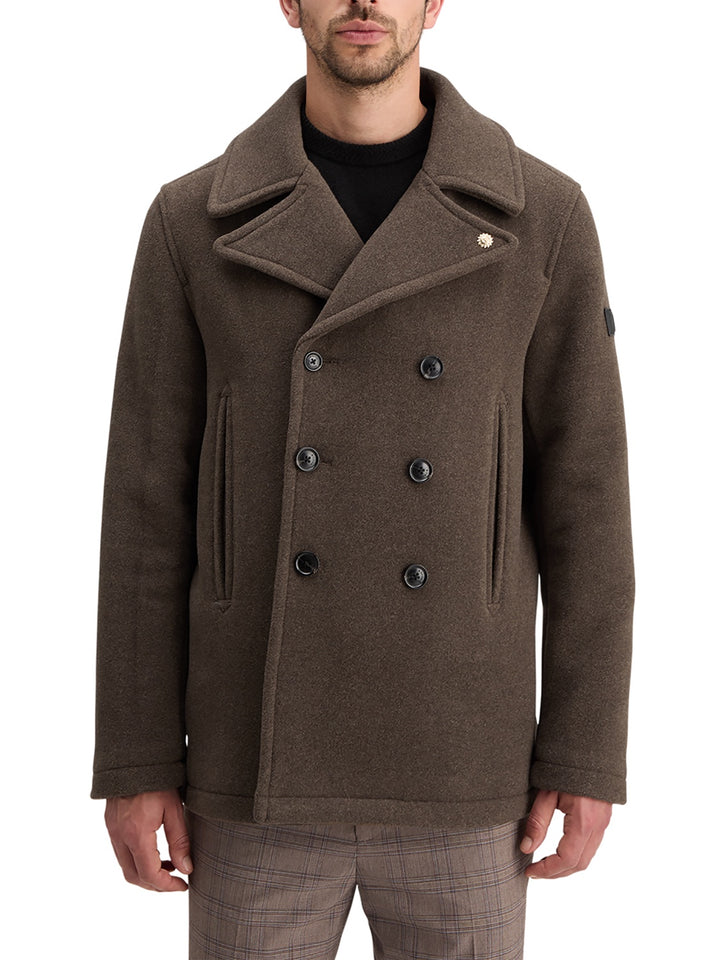 Scotch & Soda Wool Blend Peacoat in Coffee | Buster McGee