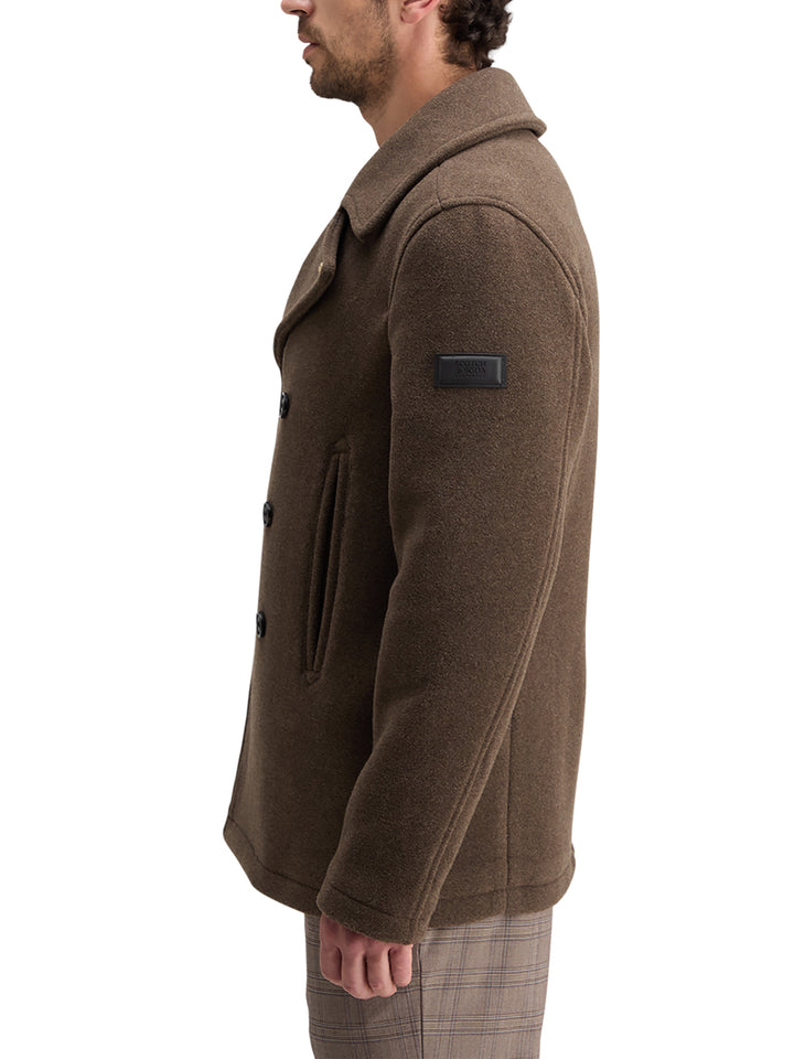 Scotch & Soda Wool Blend Peacoat in Coffee | Buster McGee