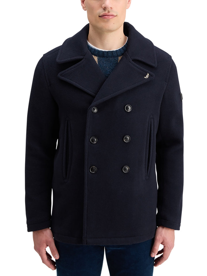 Wool Blend Peacoat in Night | Buster McGee