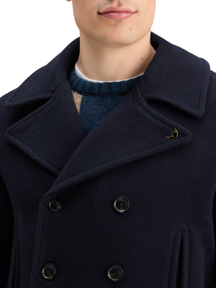 Wool Blend Peacoat in Night | Buster McGee