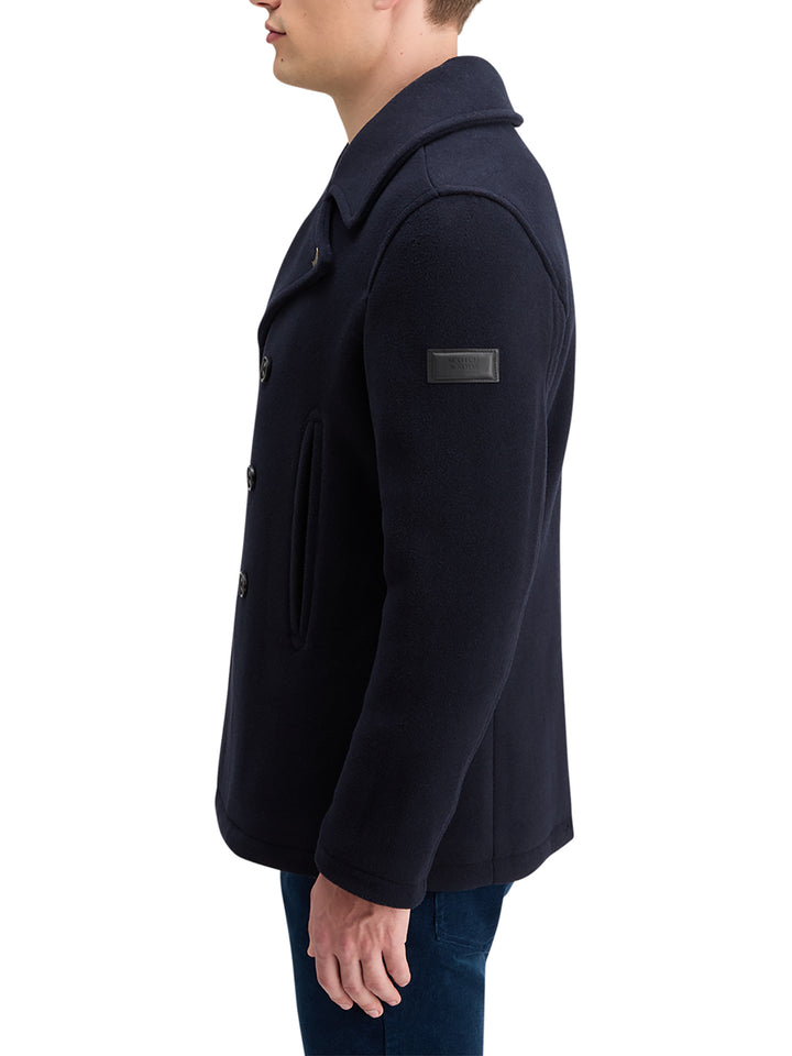 Wool Blend Peacoat in Night | Buster McGee