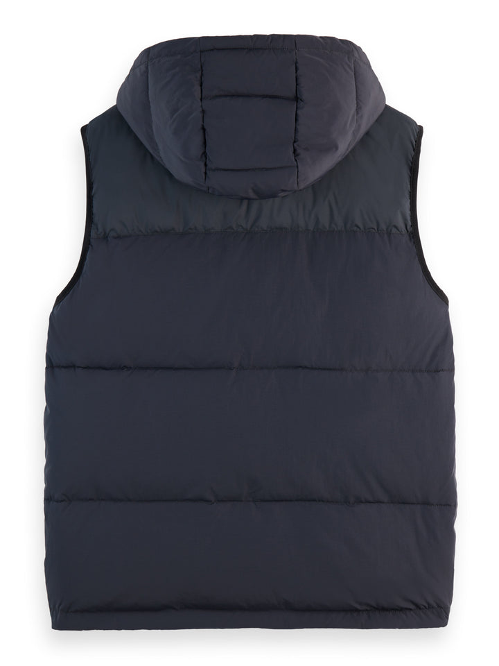 Quilted Hooded Vest in Black | Buster McGee