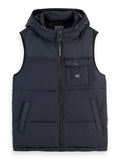 Quilted Hooded Vest in Black | Buster McGee