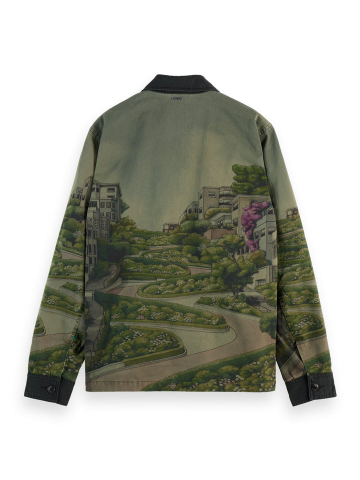 Twill Coach Jacket with Lombard Street Scenery | Buster McGee