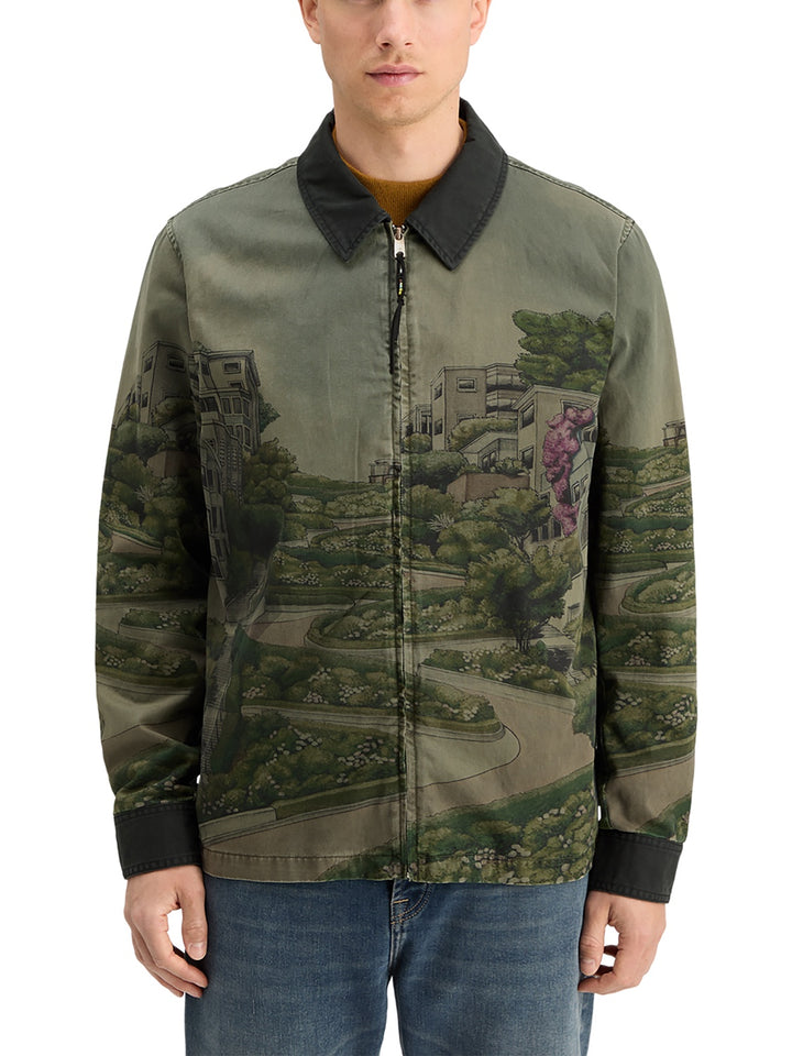 Twill Coach Jacket with Lombard Street Scenery | Buster McGee