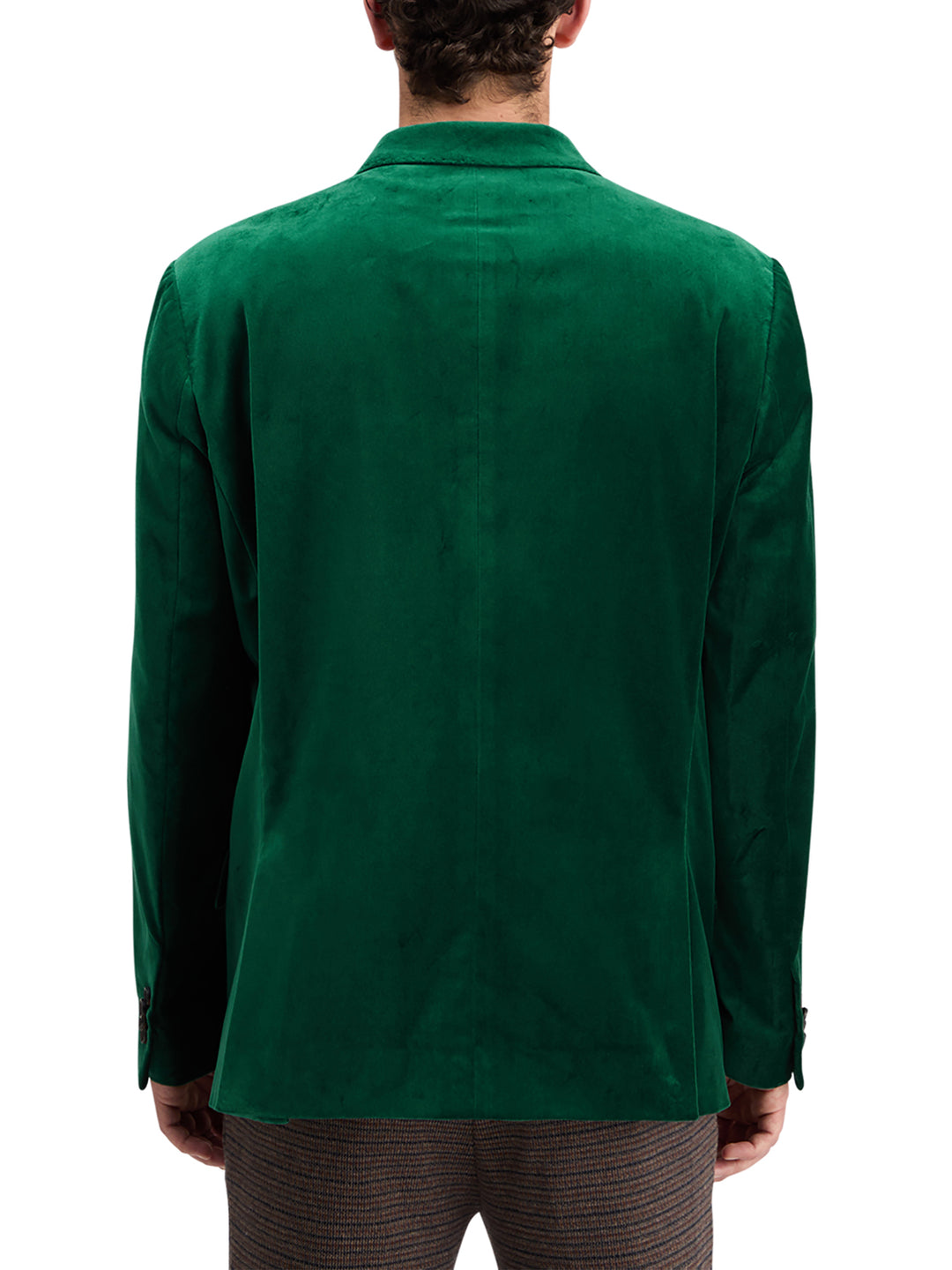 Scotch & Soda Double Breasted Velvet Blazer in Green | Buster McGee