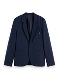 Relaxed Single Breasted Wool Blend Blazer in Night | Buster McGee