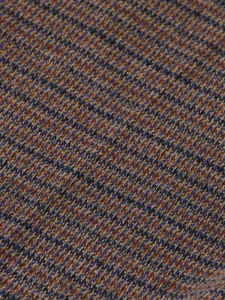Scotch & Soda Mott Knitted Slim Fit Chino in Night Brown Mini Check