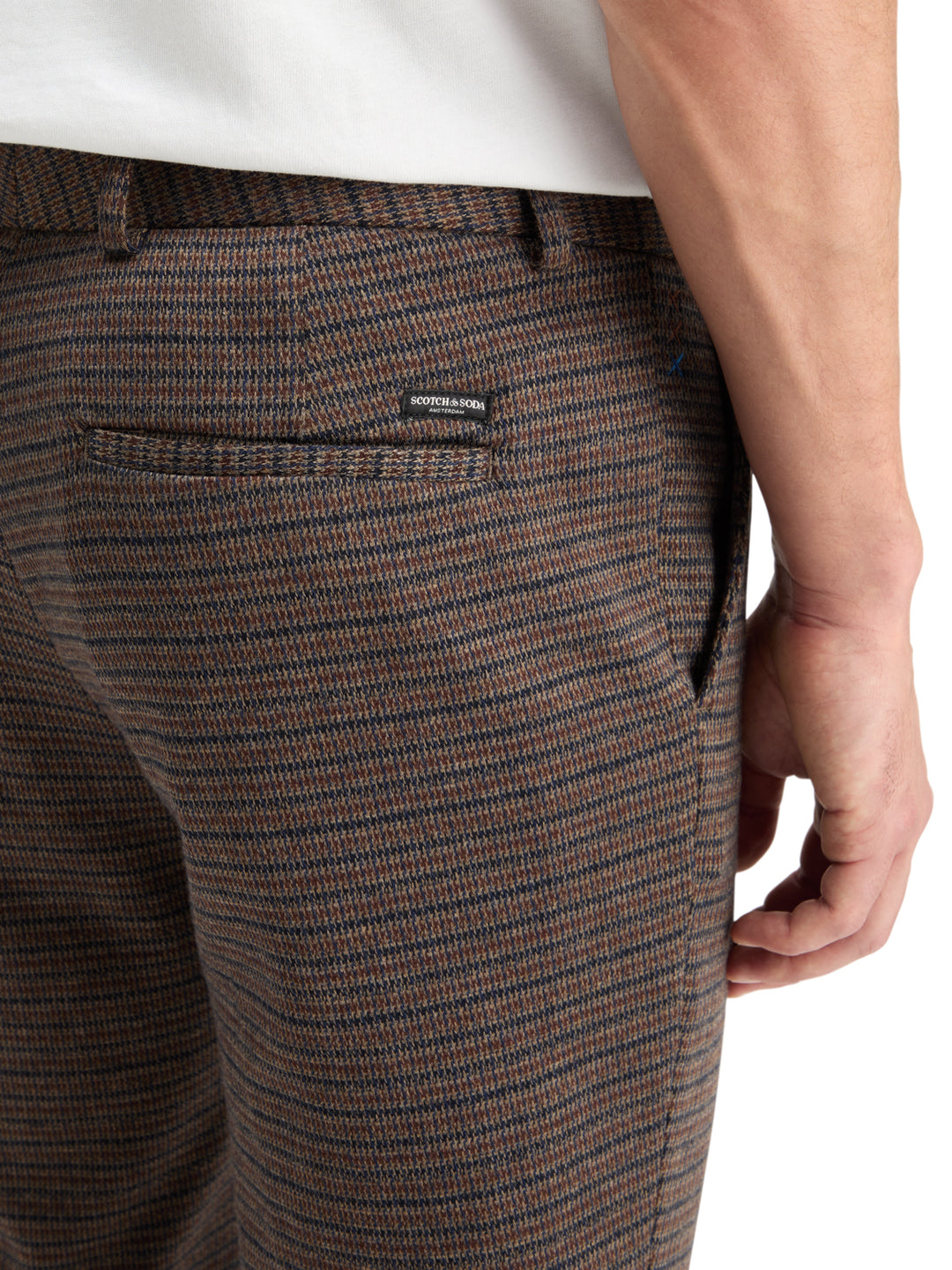 Scotch & Soda Heren Mott gebreide Chino-Slim Fit, Zwart 001, 36W / 32L Scotch & Soda Heren Mott gebreide Chino-Slim Fit, Zwart 001, 36W / 32L