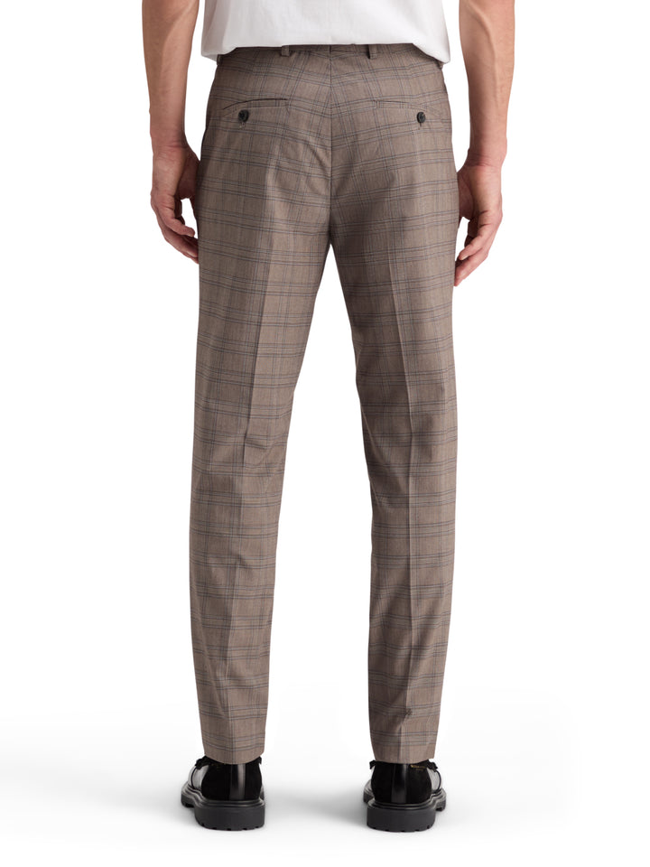 Scotch & Soda Tapered Yarn-Dyed Chino in Brown Ecru Check | Buster McGee