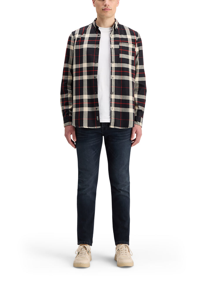 Scotch & Soda Herringbone Check Shirt in Black Check | Buster McGee