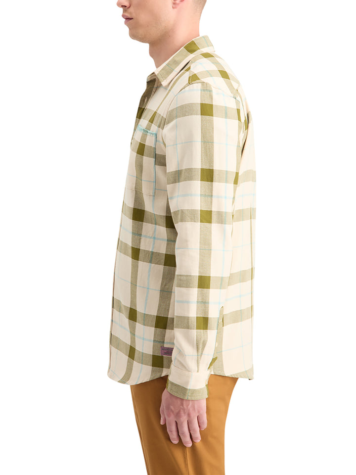 Scotch & Soda Herringbone Check Shirt in Beige Check | Buster McGee