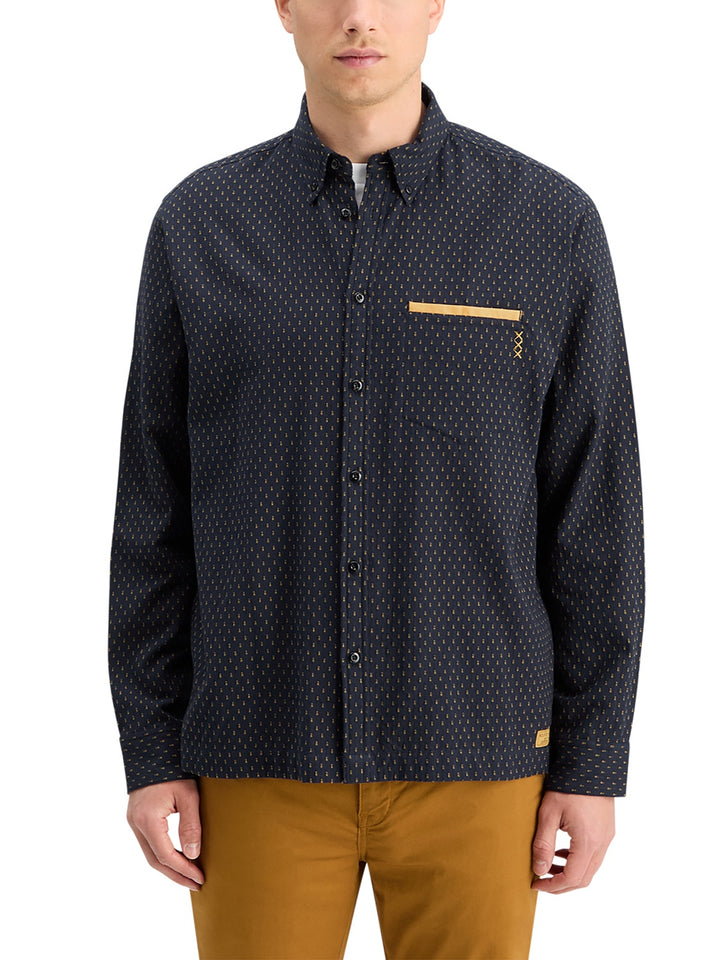 Scotch & Soda Relaxed Fit Jacquard Shirt in Night | Buster McGee