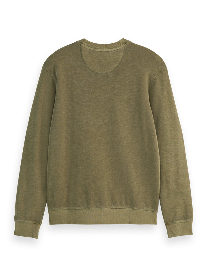 Scotch & Soda Garment Dyed Sweatshirt in Moss Green | Buster McGee