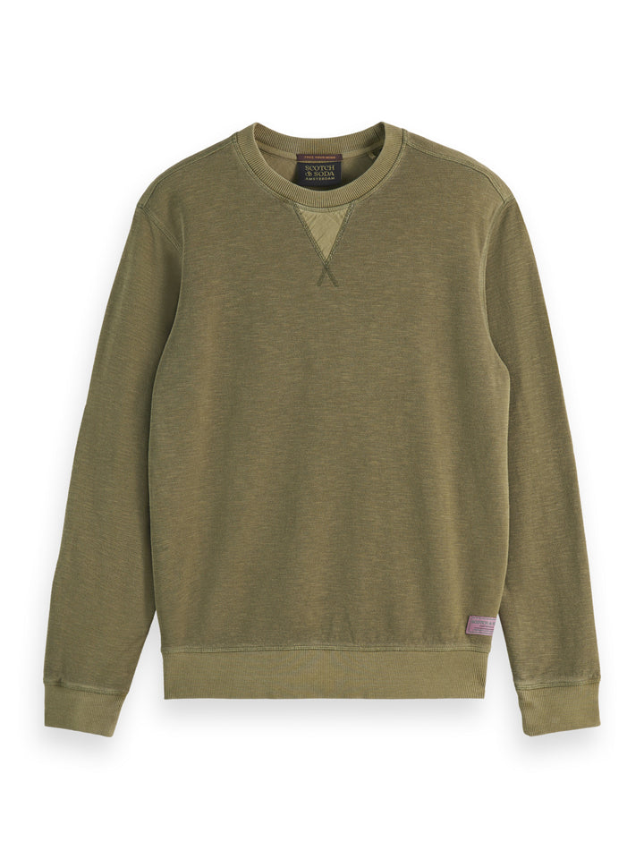 Scotch & Soda Garment Dyed Sweatshirt in Moss Green | Buster McGee