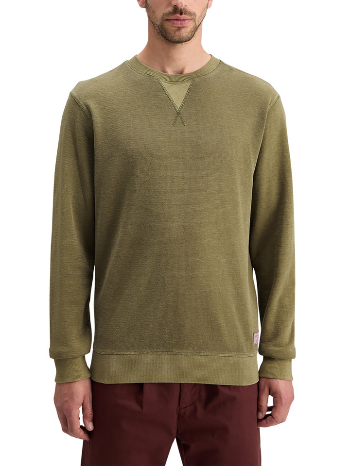 Scotch & Soda Garment Dyed Sweatshirt in Moss Green | Buster McGee