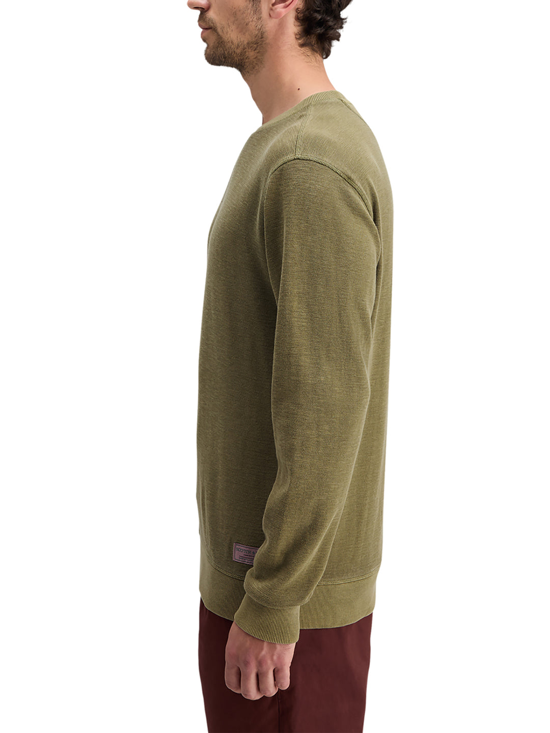 Scotch & Soda Garment Dyed Sweatshirt in Moss Green | Buster McGee