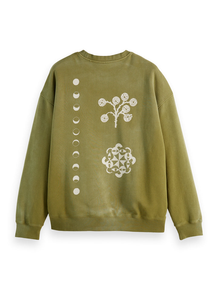 Scotch & Soda Garment Dyed Art Sweatshirt Moss Green | Buster McGee