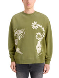 Scotch & Soda Garment Dyed Art Sweatshirt Moss Green | Buster McGee