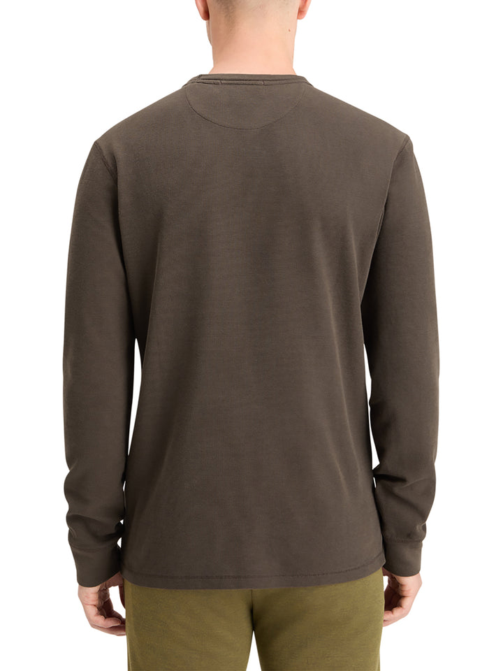 Scotch & Soda Long Sleeved Waffle T-Shirt in Coffee | Buster McGee