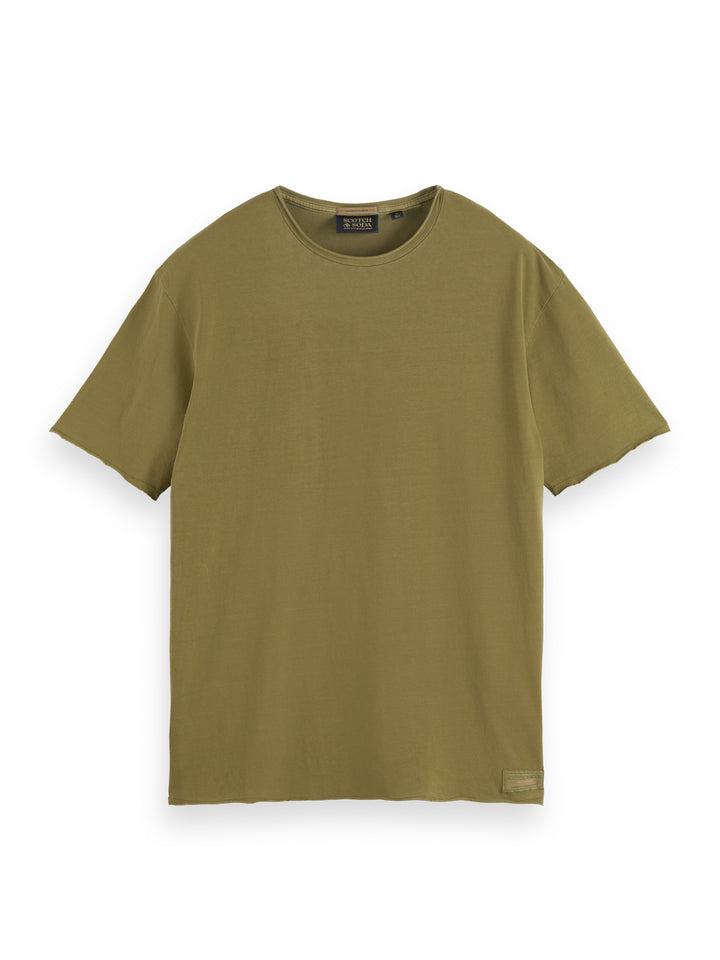 Scotch & Soda Raw Edge Garment Dyed Tee in Moss Green | Buster McGee