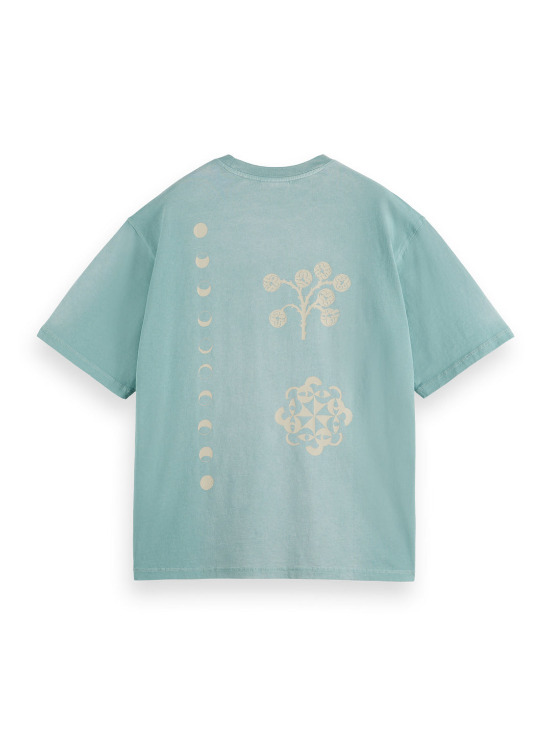 Scotch & Soda Garment Dyed Artwork Tee in Pacific Blue | Buster McGee